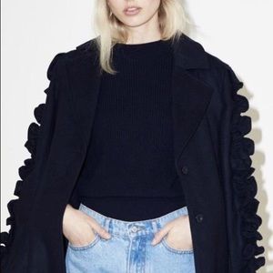 Anthropologie The Fifth Label Ruffle Sleeve Coat